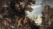 Roelant Savery Landscape with Wild Animals oil